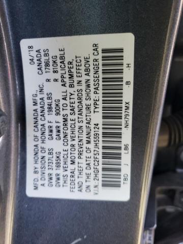 Photo 11 VIN: 2HGFC2F57JH559124 - HONDA CIVIC 