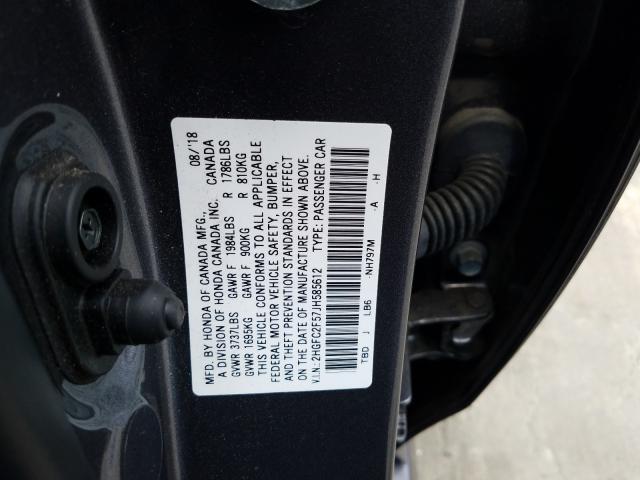 Photo 9 VIN: 2HGFC2F57JH585612 - HONDA CIVIC LX 