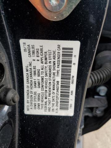 Photo 11 VIN: 2HGFC2F57JH607348 - HONDA CIVIC 