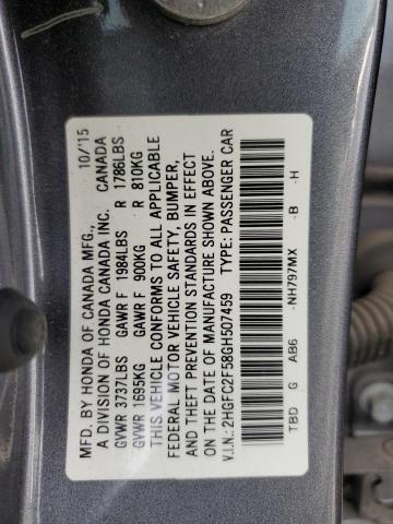 Photo 12 VIN: 2HGFC2F58GH507459 - HONDA CIVIC LX 