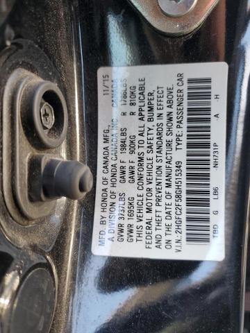 Photo 12 VIN: 2HGFC2F58GH515349 - HONDA CIVIC LX 