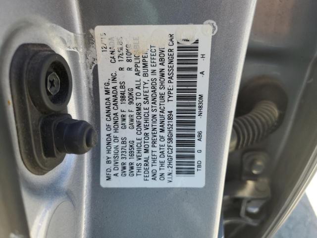 Photo 11 VIN: 2HGFC2F58GH521894 - HONDA CIVIC 