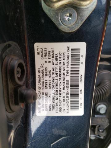 Photo 11 VIN: 2HGFC2F58HH525252 - HONDA CIVIC 