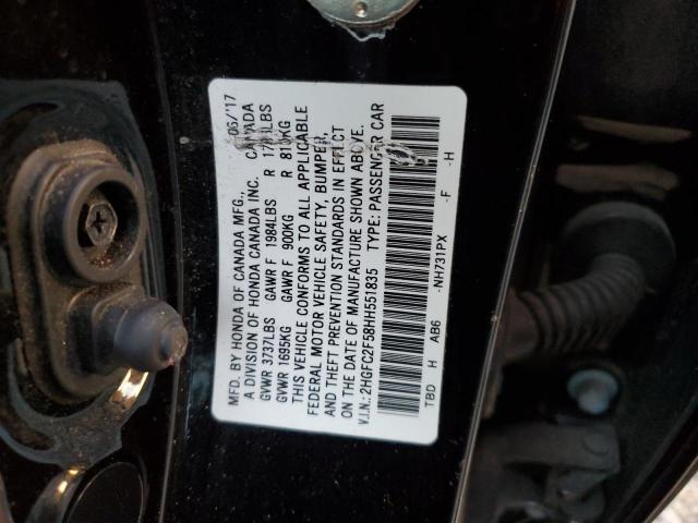 Photo 11 VIN: 2HGFC2F58HH551835 - HONDA CIVIC LX 