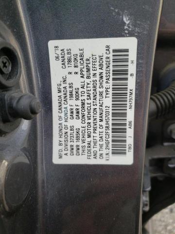 Photo 11 VIN: 2HGFC2F58JH570312 - HONDA CIVIC LX 