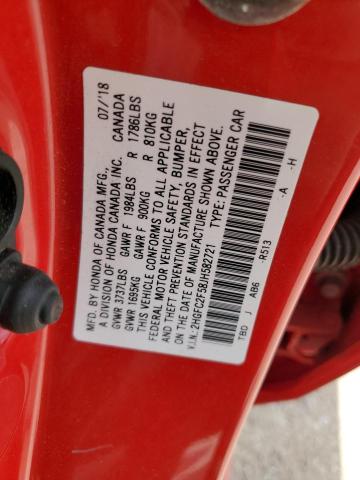 Photo 12 VIN: 2HGFC2F58JH582721 - HONDA CIVIC LX 