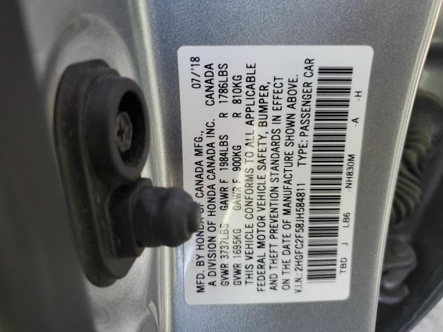 Photo 11 VIN: 2HGFC2F58JH584811 - HONDA CIVIC LX 