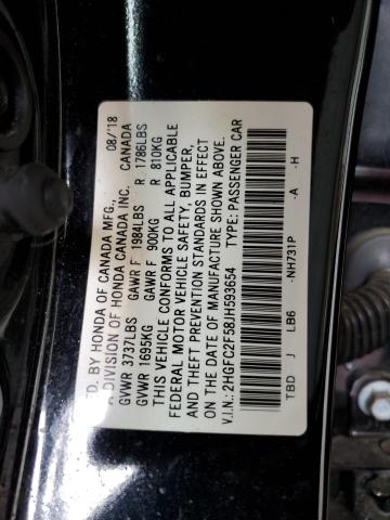 Photo 11 VIN: 2HGFC2F58JH593654 - HONDA CIVIC 