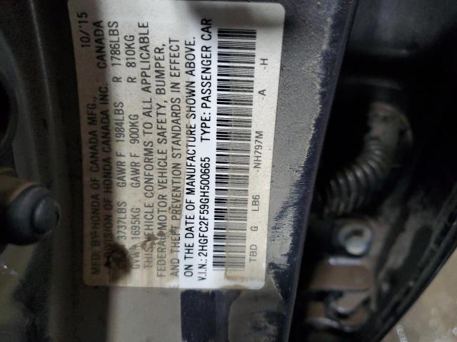 Photo 11 VIN: 2HGFC2F59GH500665 - HONDA CIVIC 