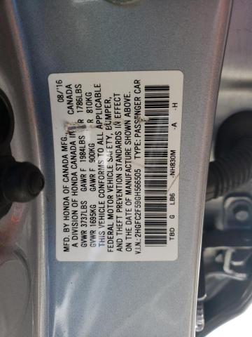 Photo 11 VIN: 2HGFC2F59GH566505 - HONDA CIVIC LX 