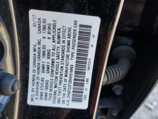 Photo 9 VIN: 2HGFC2F59HH516463 - HONDA CIVIC LX 