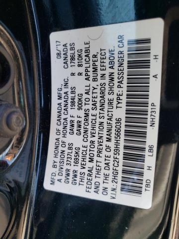 Photo 11 VIN: 2HGFC2F59HH566036 - HONDA CIVIC 