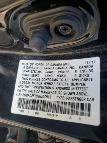 Photo 11 VIN: 2HGFC2F59JH510913 - HONDA CIVIC LX 