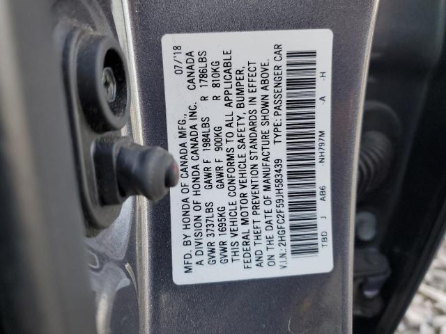 Photo 11 VIN: 2HGFC2F59JH583439 - HONDA CIVIC 