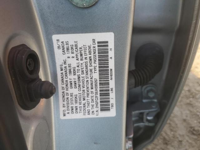 Photo 11 VIN: 2HGFC2F59JH599267 - HONDA CIVIC LX 