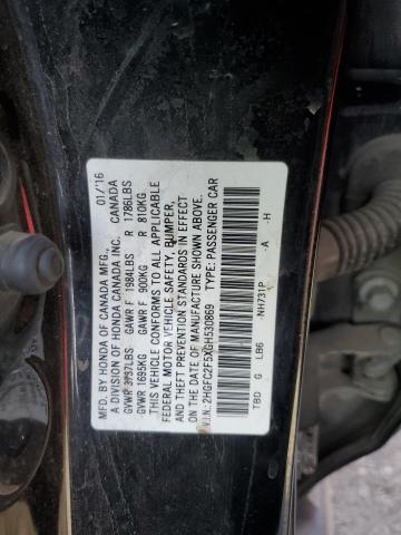 Photo 11 VIN: 2HGFC2F5XGH530869 - HONDA CIVIC LX 