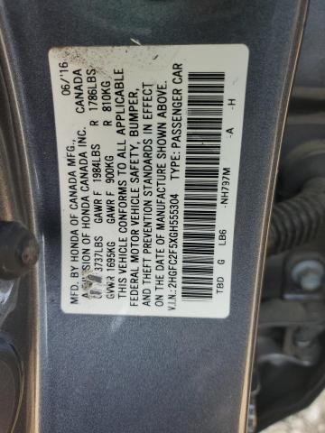 Photo 11 VIN: 2HGFC2F5XGH555304 - HONDA CIVIC 