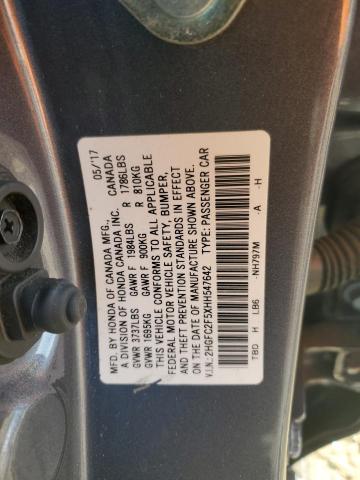 Photo 11 VIN: 2HGFC2F5XHH547642 - HONDA CIVIC LX 