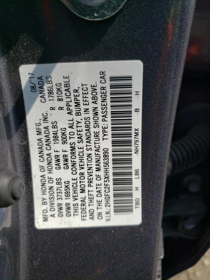 Photo 11 VIN: 2HGFC2F5XHH563890 - HONDA CIVIC 