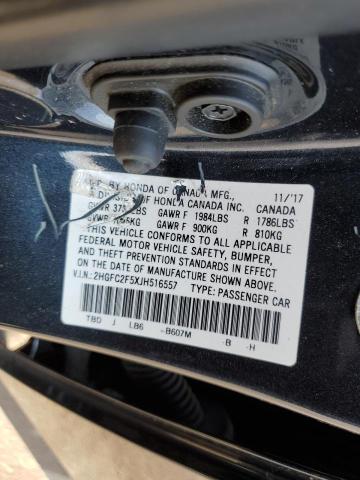 Photo 11 VIN: 2HGFC2F5XJH516557 - HONDA CIVIC 