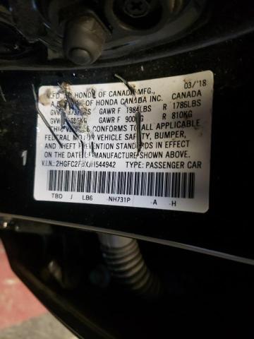 Photo 12 VIN: 2HGFC2F5XJH544942 - HONDA CIVIC LX 