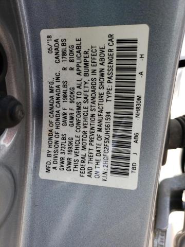 Photo 11 VIN: 2HGFC2F5XJH561594 - HONDA CIVIC LX 