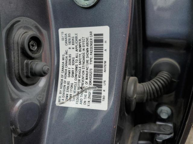 Photo 12 VIN: 2HGFC2F60KH535273 - HONDA CIVIC LX 