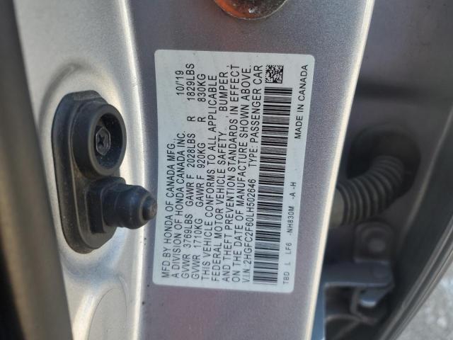 Photo 11 VIN: 2HGFC2F60LH502646 - HONDA CIVIC LX 