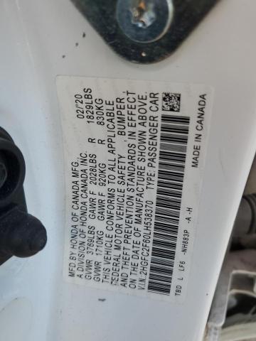 Photo 11 VIN: 2HGFC2F60LH538370 - HONDA CIVIC LX 