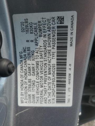 Photo 11 VIN: 2HGFC2F60LH543293 - HONDA CIVIC LX 