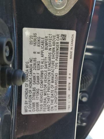 Photo 11 VIN: 2HGFC2F60LH552043 - HONDA CIVIC LX 