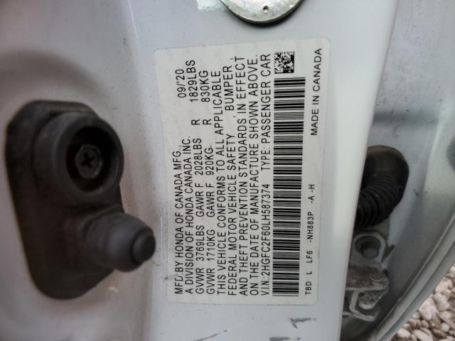 Photo 11 VIN: 2HGFC2F60LH587374 - HONDA CIVIC 