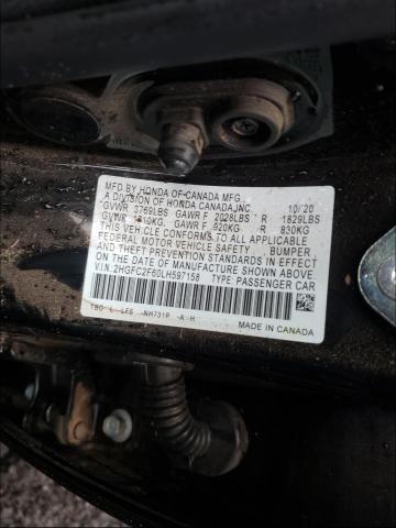 Photo 9 VIN: 2HGFC2F60LH597158 - HONDA CIVIC LX 