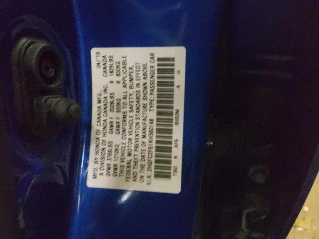 Photo 11 VIN: 2HGFC2F61KH560148 - HONDA CIVIC 