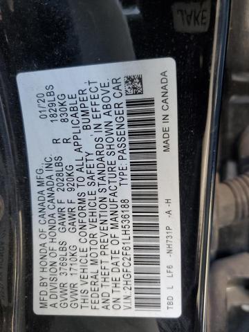 Photo 11 VIN: 2HGFC2F61LH536188 - HONDA CIVIC 