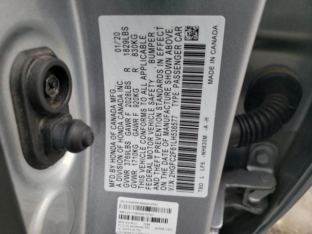 Photo 11 VIN: 2HGFC2F61LH536577 - HONDA CIVIC LX 