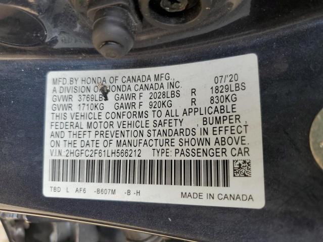 Photo 11 VIN: 2HGFC2F61LH566212 - HONDA CIVIC LX 