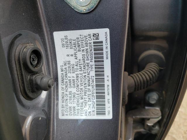 Photo 9 VIN: 2HGFC2F61LH574472 - HONDA CIVIC LX 