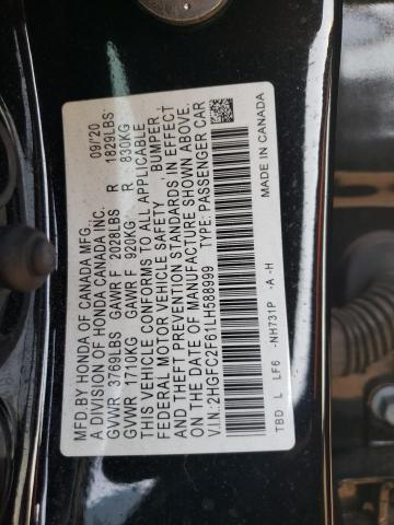 Photo 11 VIN: 2HGFC2F61LH588999 - HONDA CIVIC LX 