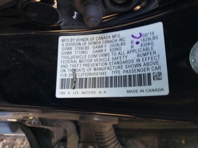 Photo 11 VIN: 2HGFC2F62KH591845 - HONDA CIVIC 