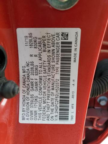 Photo 11 VIN: 2HGFC2F62LH520372 - HONDA CIVIC LX 