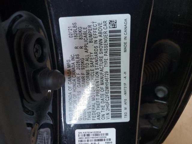 Photo 11 VIN: 2HGFC2F62MH546729 - HONDA CIVIC 