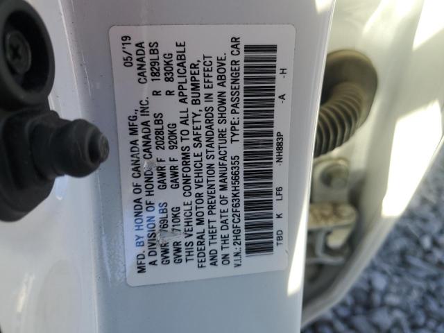 Photo 12 VIN: 2HGFC2F63KH566355 - HONDA CIVIC LX 