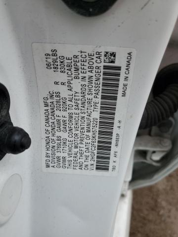 Photo 11 VIN: 2HGFC2F63KH575220 - HONDA CIVIC LX 