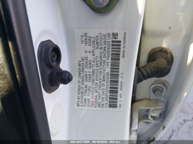 Photo 8 VIN: 2HGFC2F63LH505380 - HONDA CIVIC 