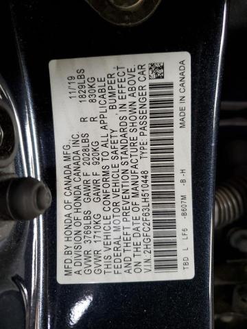 Photo 11 VIN: 2HGFC2F63LH510448 - HONDA CIVIC 