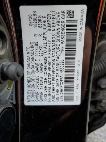 Photo 11 VIN: 2HGFC2F63LH560220 - HONDA CIVIC LX 