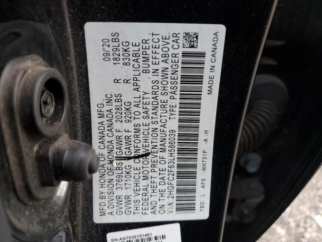 Photo 11 VIN: 2HGFC2F63LH586039 - HONDA CIVIC LX 