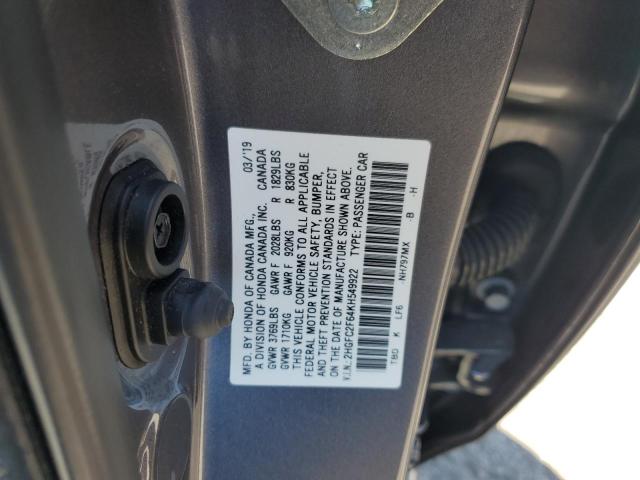 Photo 11 VIN: 2HGFC2F64KH549922 - HONDA CIVIC LX 