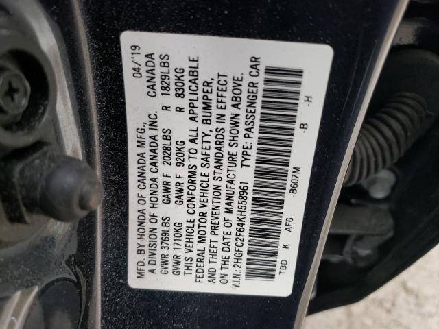 Photo 11 VIN: 2HGFC2F64KH558961 - HONDA CIVIC 